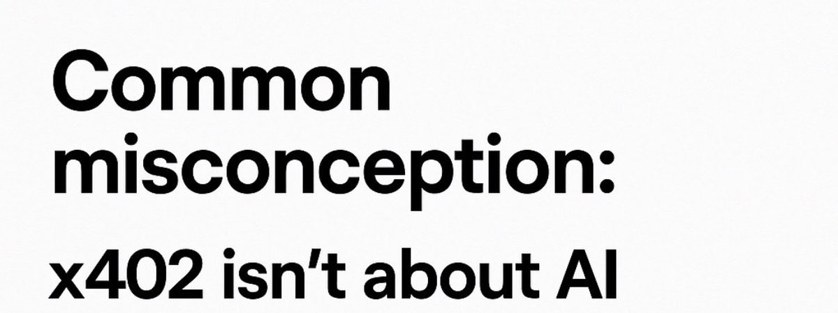 Common misconception:
x402 is NOT about AI

It’s about blockchain replacing payment gateways