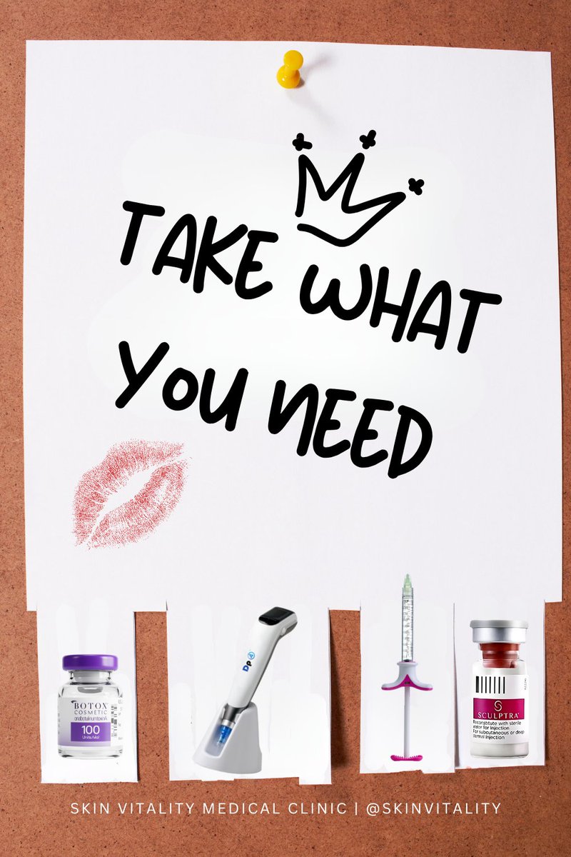 SkinVitality's tweet image. Confidence, glow, contour — take what you need 💌 Botox, filler, microneedling, Sculptra. We’ve got it covered.
#Botox #DermalFiller #SculptraButtLift #MedicalAesthetics