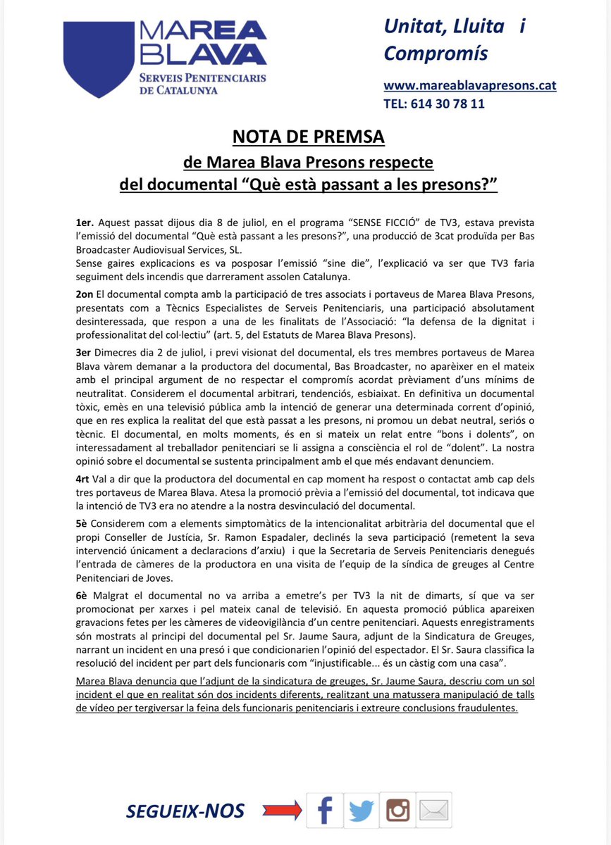 𝙼𝚊𝚛𝚎𝚊 𝙱𝚕𝚊𝚟𝚊 𝙿𝚛𝚎𝚜𝚘𝚗𝚜 tweet media