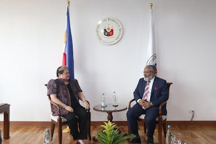 I had call on today with Her Excellency Ma. Theresa P. Lazaro, Secretary of Department of Foreign Affairs (Foreign Minister) at her office after 3rd session of Foreign Policy Consultations. We discussed issues of our mutual interest to take bilateral cooperation to a new height.