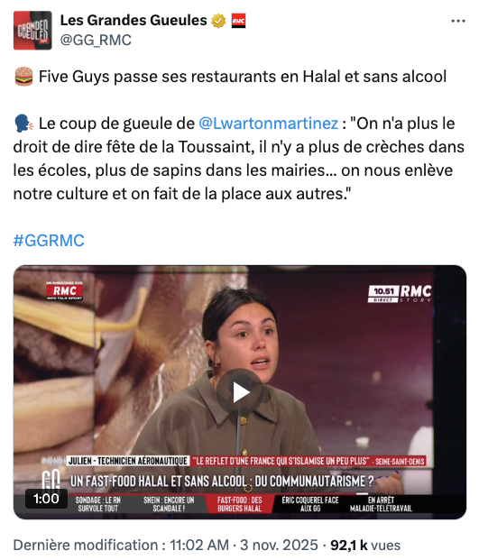 Festival d'affirmations totalement fausses :

- Evoquer les fêtes de la Toussaint n'est *en rien* interdit;

- Le sapin de Noël est autorisé dans les mairies (car symbole non-religieux);

- L'interdiction des symboles religieux dans les écoles (publiques) remonte à... 150 ans.