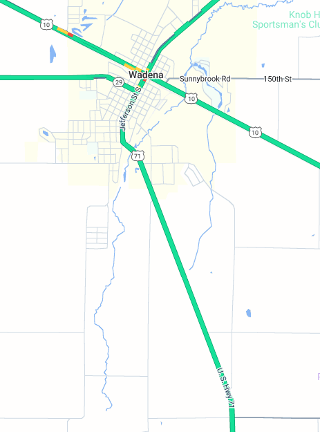 Hwy 71 Wadena city limits to Todd Line Rd🔥Controlled burn today (11/3). You may see or smell smoke but do not fear—trained MnDOT crews onsite! Stay alert, watch for workers in this area. Prescribed fires = healthy roadside vegetation and erosion control. mndot.gov/roadsides/vege…
