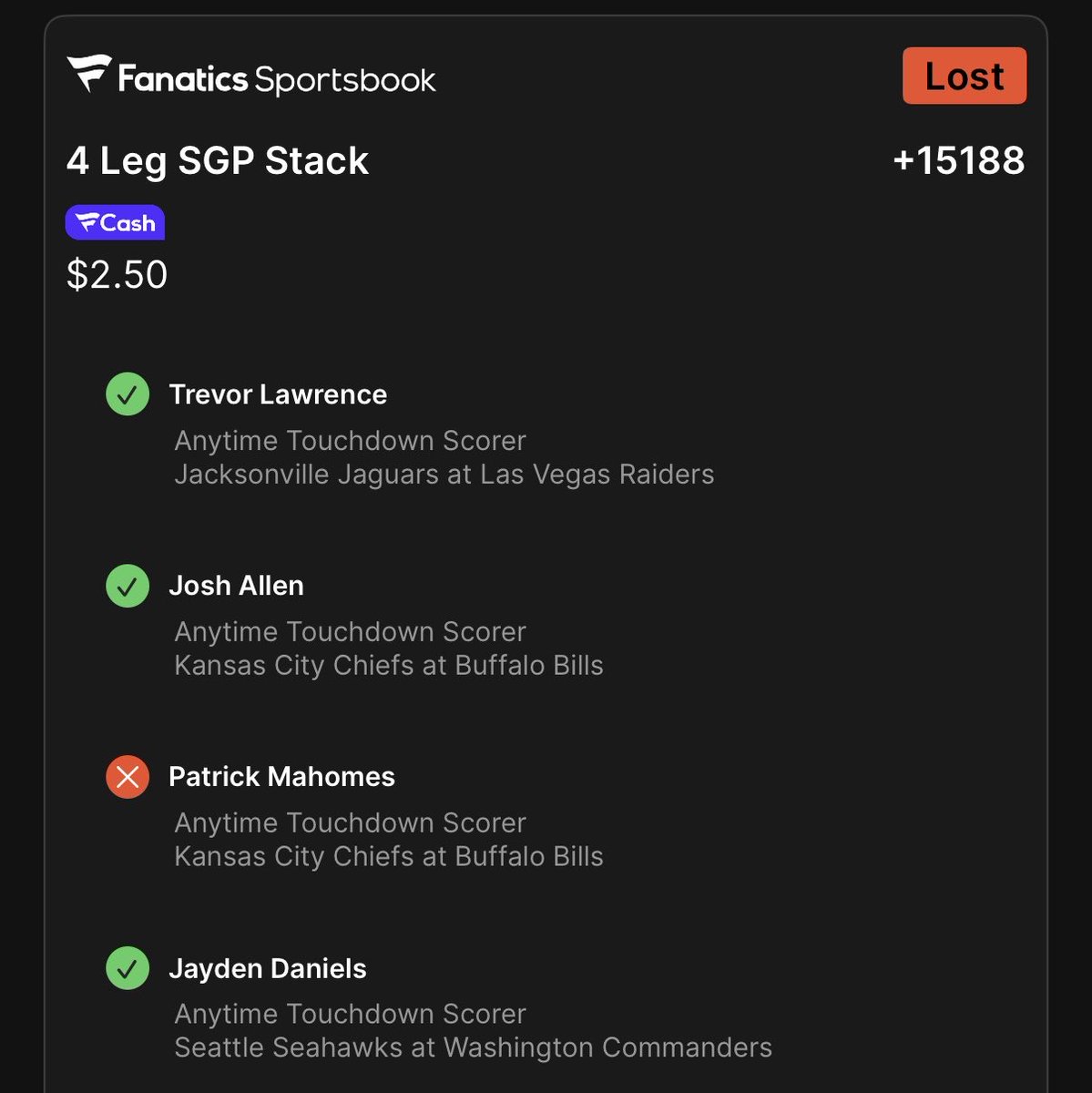 ElginWaffles's tweet photo. @DKSportsbook @FanaticsBook some of the worst bad beats of my betting career happened in the same day lol https://t.co/seAKhryVuK