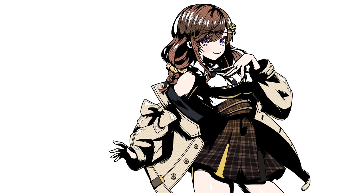 haruhimeichigo's tweet image. 白背景ver.&amp;amp;背景
#咲乃もこ
#アートもこ