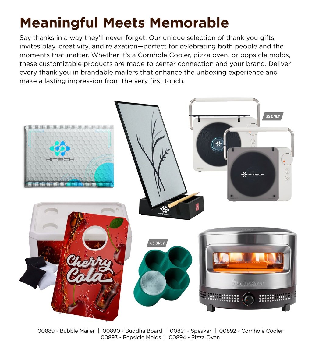 Say thanks in a way they’ll never forget!

Pizza ovens, wireless speakers, even cornhole coolers...

fun gifts that celebrate both people and moments.