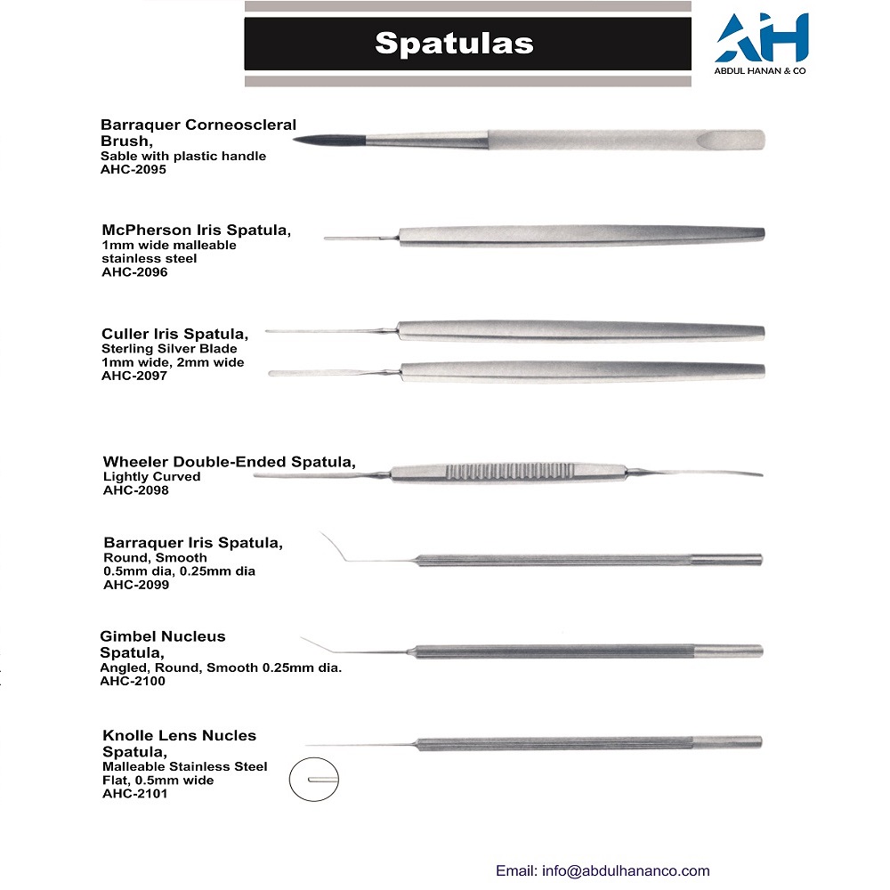 AbdulHananCo's tweet image. ✨ #Spatulas ✨
High-quality #ophthalmic #surgical #instruments by Abdul Hanan &amp;amp; Company.

📩 Importers &amp;amp; buyers, contact us:
abdulhanancompany@gmail.com
🌐 abdulhananco.com

#abdulhanancompany #ophthalmology #eyesurgery #surgicalinstruments #medicaldevices
#طب_العيون