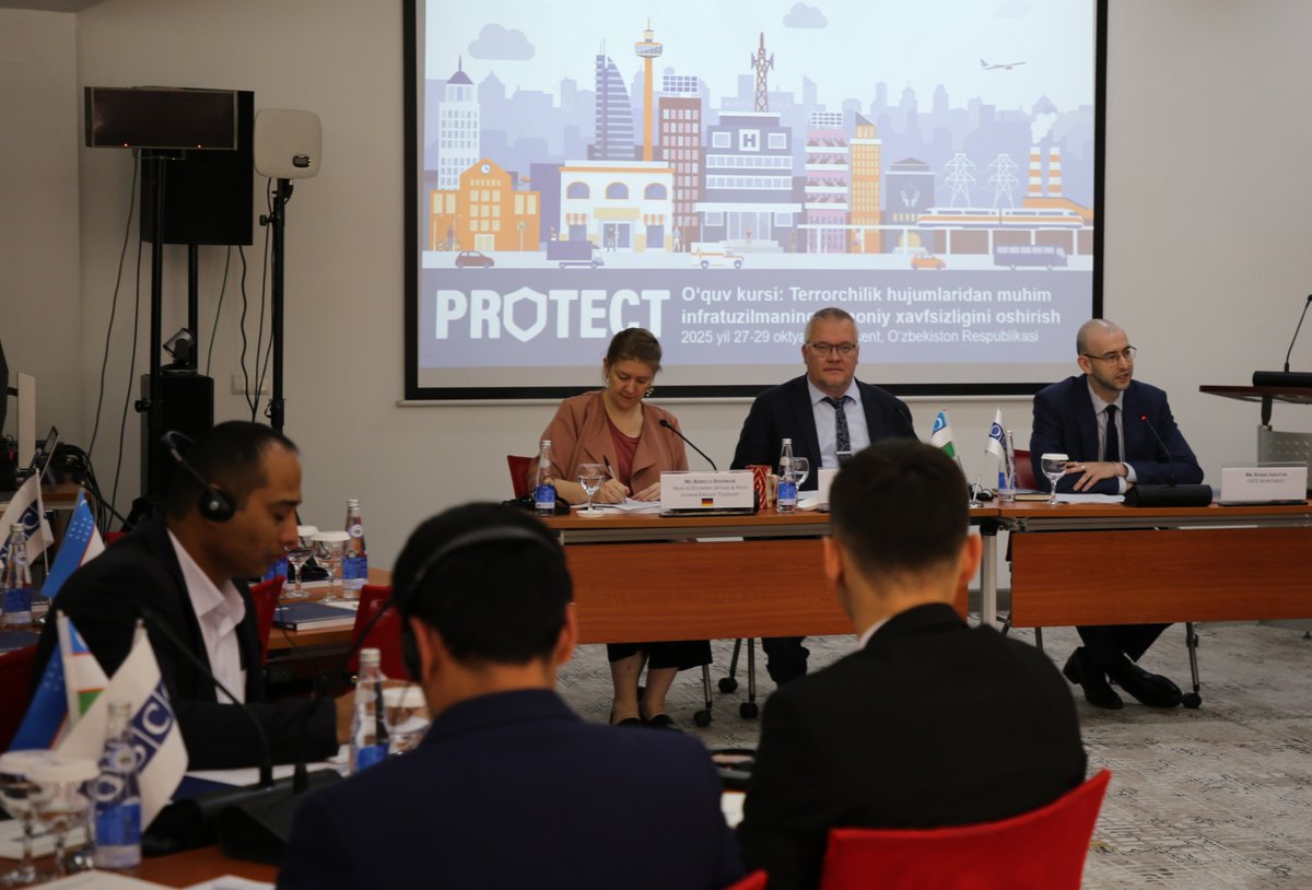 AlenaKupchyna's tweet photo. Strengthening efforts on infrastructure protection from terrorist attacks: recent @OSCE #ProjectPROTECT trainings in 🇰🇿 &amp; 🇺🇿 enhanced officials’ expertise in physical security strategies &amp; practical measures. Co-organized with @OSCEinAstana @OSCE_PCUZ &amp; supported by 🇩🇪. @GER_OSCE https://t.co/EgqUk54LIM