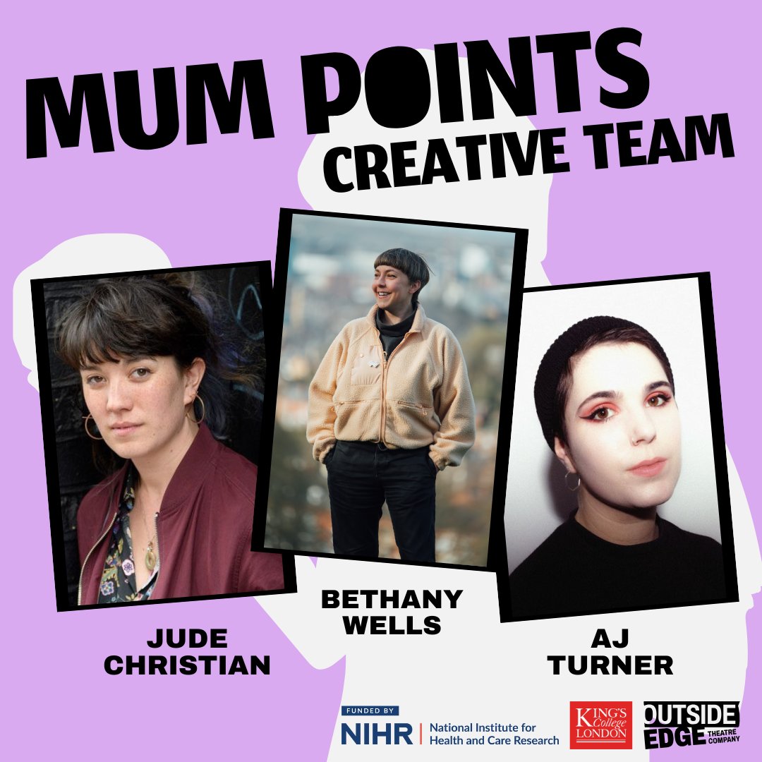 Created by acclaimed writer &amp; director Jude Christian, with Bethany Wells as Designer &amp; AJ Turner as Sound Designer.

Mum Points transforms research from King’s College London’s Stepping Stones Study exploring motherhood, care and drug dependency into an interactive theatre game.