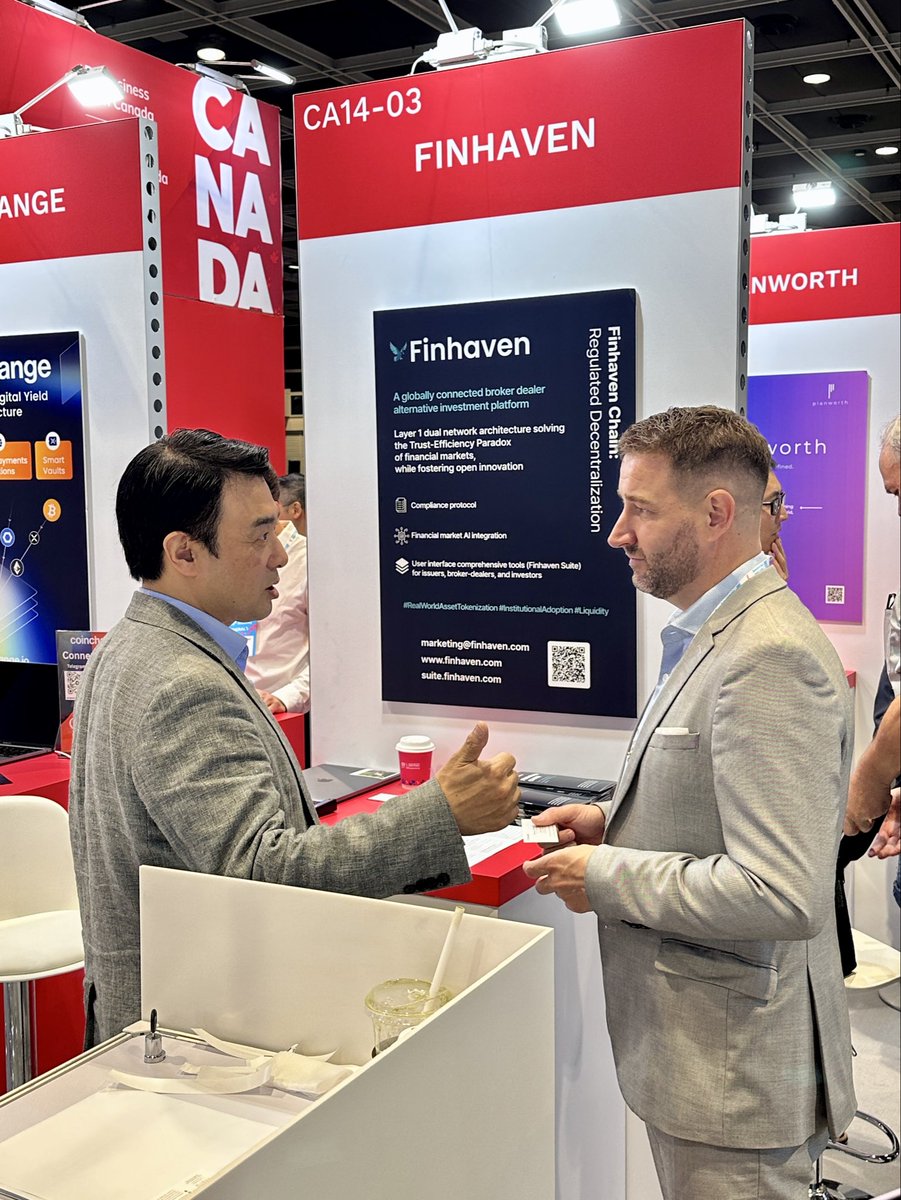 DoHyungDHKim's tweet image. Excited to kick off Day 1 of 香港金融科技周  (Hong Kong FinTech Week)! Thrilled that the Finhaven Chain value proposition truly resonated with so many incredible people I met today. Looking forward to more insightful meetings onsite.