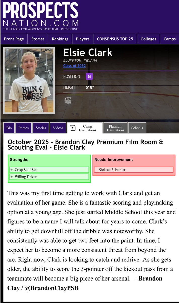 Brandon Clay 🎥 Film Room Premier Evals | College Scouting Breakdown | Powered x <a href="/bclayfilmroom/">Brandon Clay Film Room</a>

“The Best Evals &amp; Marketing in 🏀.”

Newest Premium Eval: ‘32 G Elsie Clark (IN) <a href="/ElsieClark24/">Elsie Clark</a> 🚨

Clark has a <a href="/ProspectsNation/">ProspectsNation.com</a> Player Card with a Premium Eval ready to be unlocked