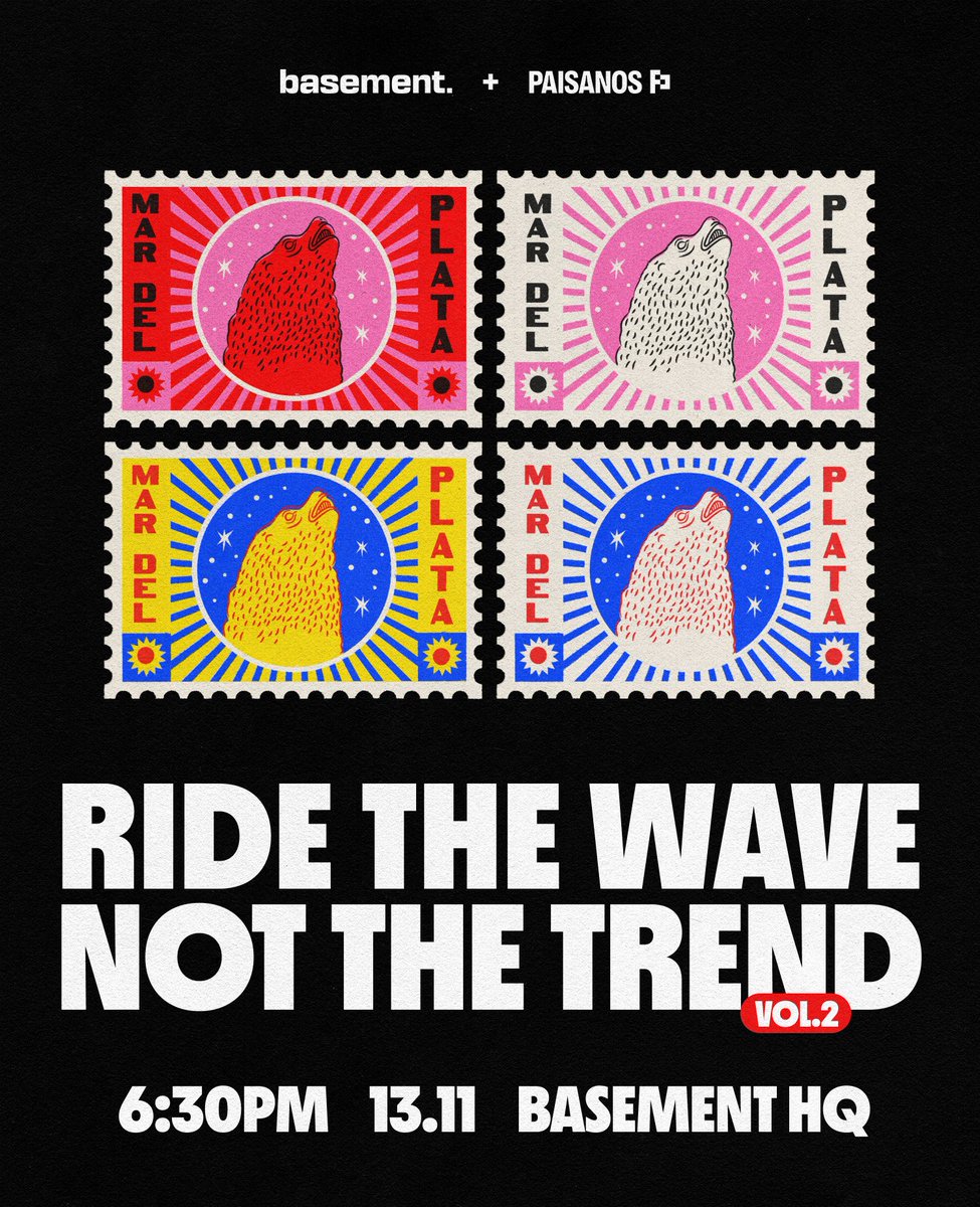 Ride the wave, not the trend — vol.2

Jueves 13 de nov, 6:30 PM en basement HQ ahi nos vemos. RSVP en thread.