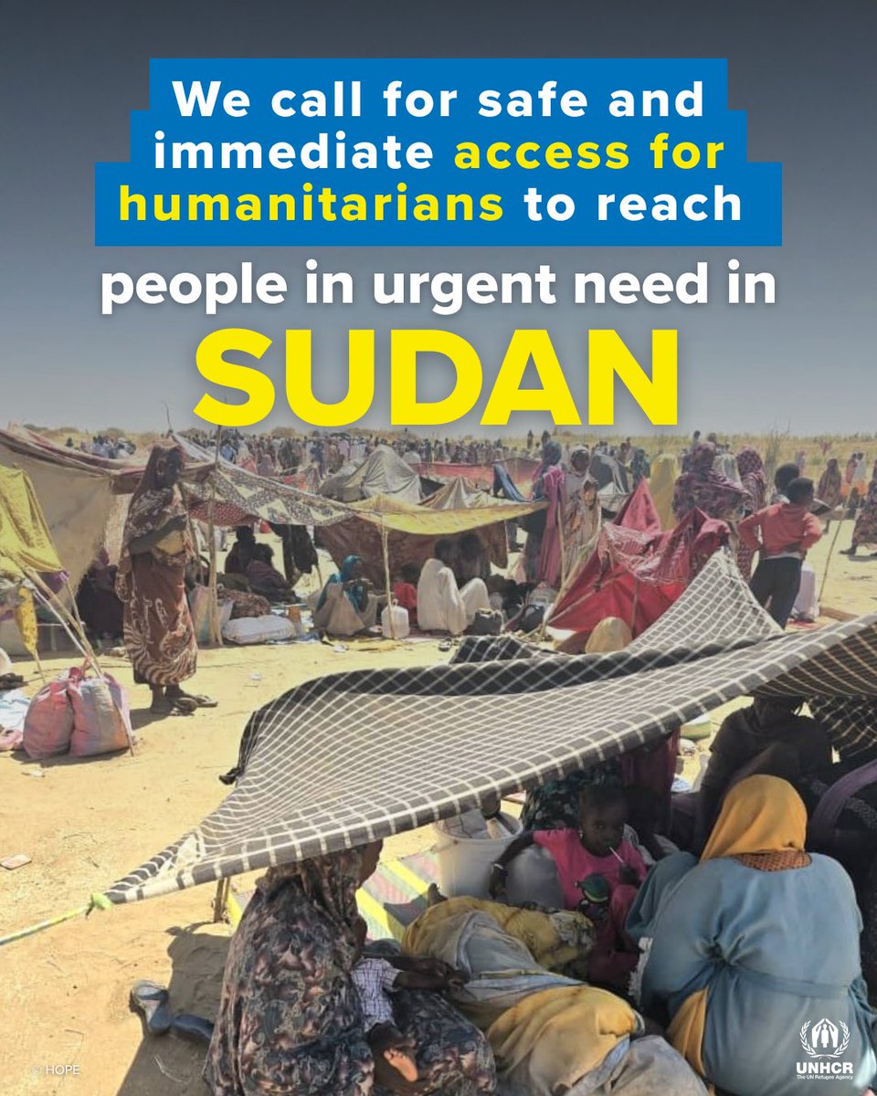 Humanitarian workers are a lifeline for millions facing violence, hunger &amp; unspeakable horrors in Sudan.

They must be allowed to reach those in need.

Civilians must never be targeted. Aid convoys must never be blocked.

International law must be respected.

— via <a href="/Refugees/">UNHCR, the UN Refugee Agency</a>