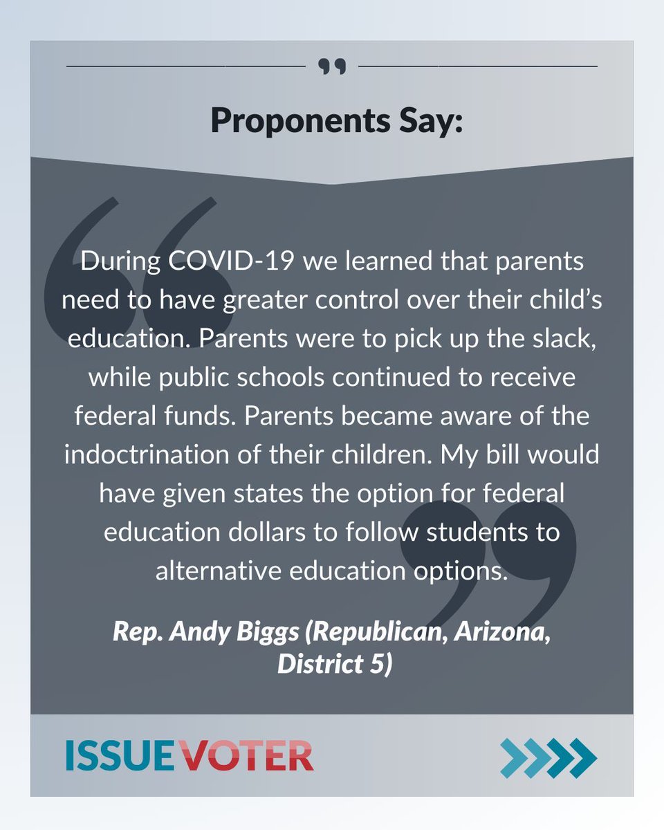 IssueVoter's tweet image. 🚨 Major changes in K–12 education may be coming to your state. 

🏫 H.R. 83 ends federal K–12 standards and expands school choice. 

Swipe &amp;amp; take action: issuevoter.org/bills/4493/hr8…📱

#SchoolChoice #CommonCore #IssueVoter @andybiggs4az @GregAbbott_TX @JamesTalarico @RepToddWarner