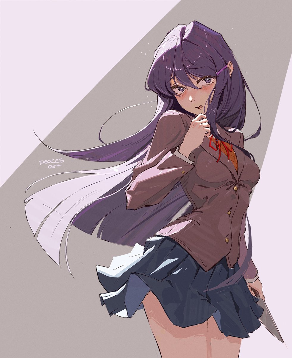 peaces_arts's tweet photo. Yuri #DDLC https://t.co/uHOPBIcN9v