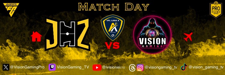 🔮 MATCHDAY🔮
📅 03/11/2025
-
🏆 <a href="/VPGItaly/">Virtual Pro Gaming Italy 🇮🇹</a>
🕙 22:40
🆚️ <a href="/efc_oldboys/">EFC Oldboys</a> 
-
🏆 <a href="/VPLItaly/">VPL Italy 🇮🇹</a>
🕙 23:00
🆚️ <a href="/FOXeSport_it/">FOX eSport</a>
-
🏆 <a href="/VPLItaly/">VPL Italy 🇮🇹</a>
🕙 23:20
🆚️ <a href="/Team_JHZ/">TEAM JHZ</a>
-
🖥 twitch: twitch.tv/visiongaming_t…