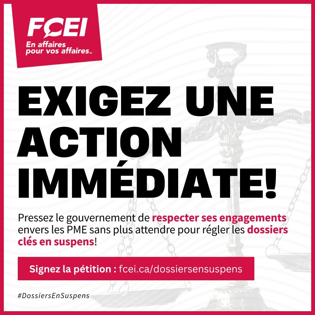 📢 Ottawa tarde à respecter ses engagements! Les PME attendent toujours le versement des 623 M$ en remises de la taxe carbone pour l’exercice 2024-2025. Aucune modification législative n’a été introduite pour leur permettre d’être rétroactivement admissibles aux remises