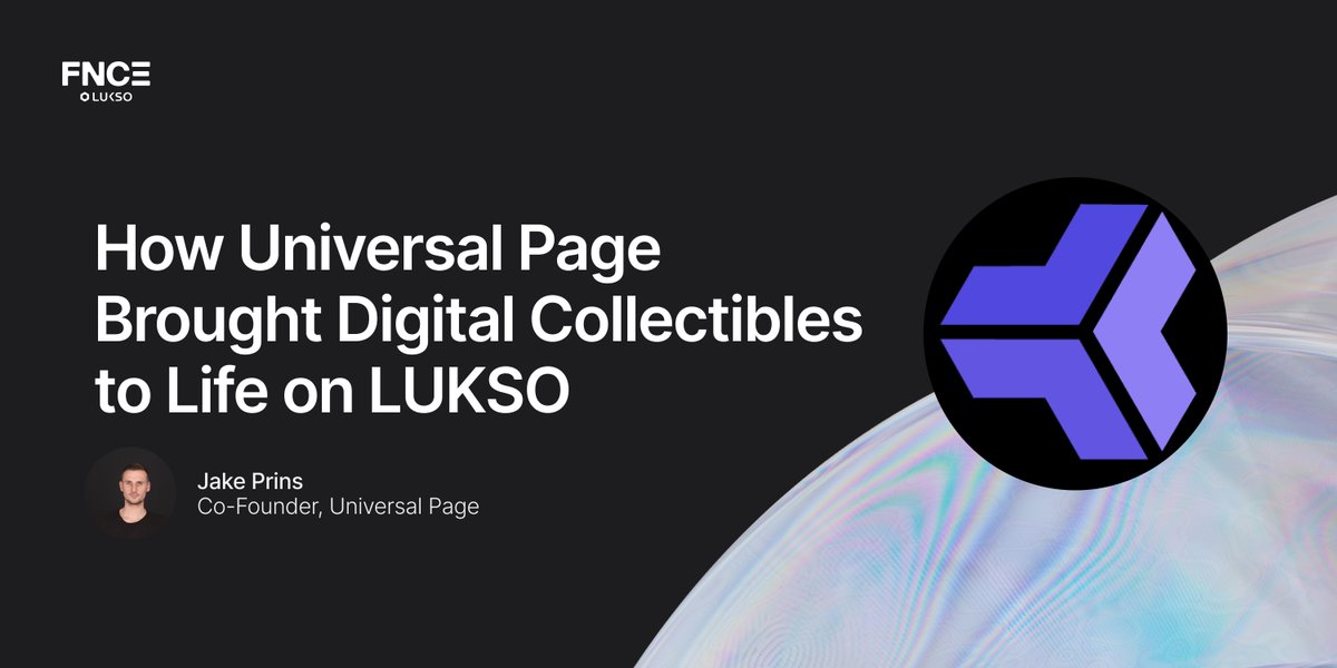 lukso_io's tweet image. What began as a hackathon idea grew into the first digital collectible marketplace on LUKSO.

Universal Page turned the vision of onchain creativity into reality, combining design, accessibility, and ownership in one seamless experience.

Read more: medium.com/lukso/how-univ…