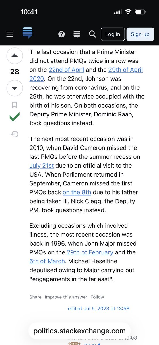 पढ़ते पढ़ते यह एक प्रसंग मिला। 

दो साल पहले जब ऋषि सुनक प्रधान मंत्री थे और NATO की मीटिंग के लिए बुधवार को होने वाले PMQ प्राइम मिनिस्टर क्वेशंस मिस करने वाले थे , विपक्ष के नेता सर क्रिस ब्रायंट ने उनसे प्रश्न किया कि वो दो PMQ कैसे छोड़ सकते है। क्या वो यह बता सकते है कि ऐसा