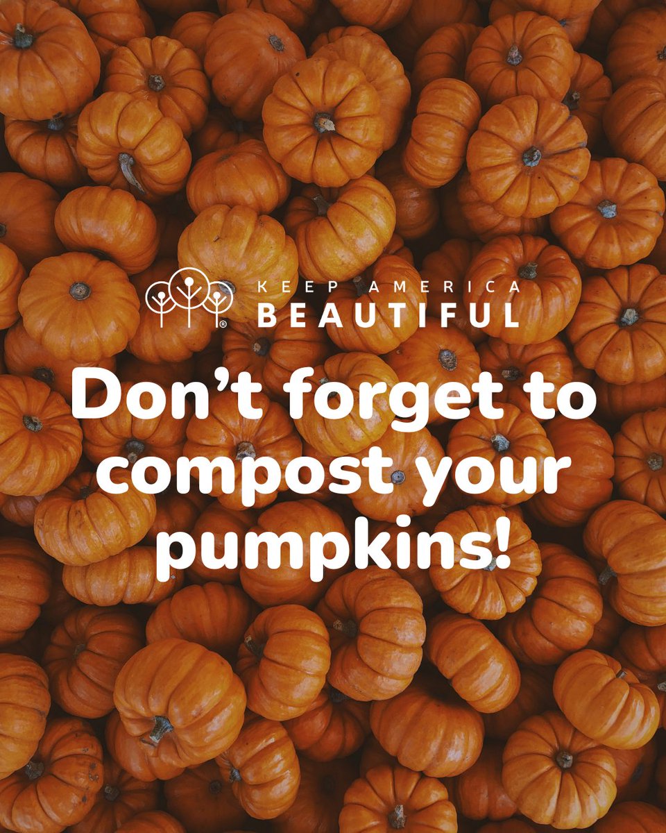 Now that Halloween is over, don’t forget to compost your pumpkins!
 
#DoBOOtifulThings #KeepAmericaBeautiful #Halloween