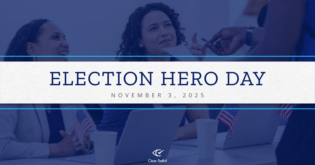 Today, we honor the everyday heroes who make democracy work: election officials, office staff, and poll workers. Their dedication, integrity, and tireless effort ensure that every voter has a smooth and secure experience on Election Day. #ElectionHeroDay