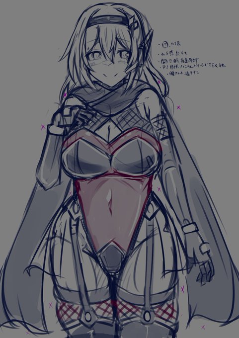 構図考える前にヨソノコの試し描き兼気付きメモ的な感じでアレコレ 