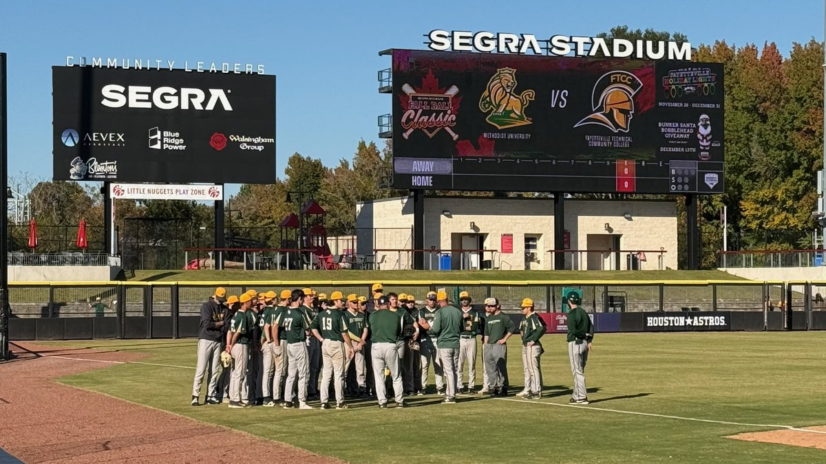 MethodistU_BSB's tweet image. Game 📸 from the Fall Ball Classic vs FTCC @ Segra Stadium!
#MethodistBaseball 🦁⚾️