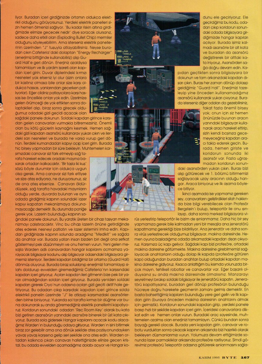 gokhansonmez's tweet image. BYTE Kasım 1995 / Fade to Black oyunu tanıtımı.
#pcgaming #retroyun #fadetoblack @commodoregentr