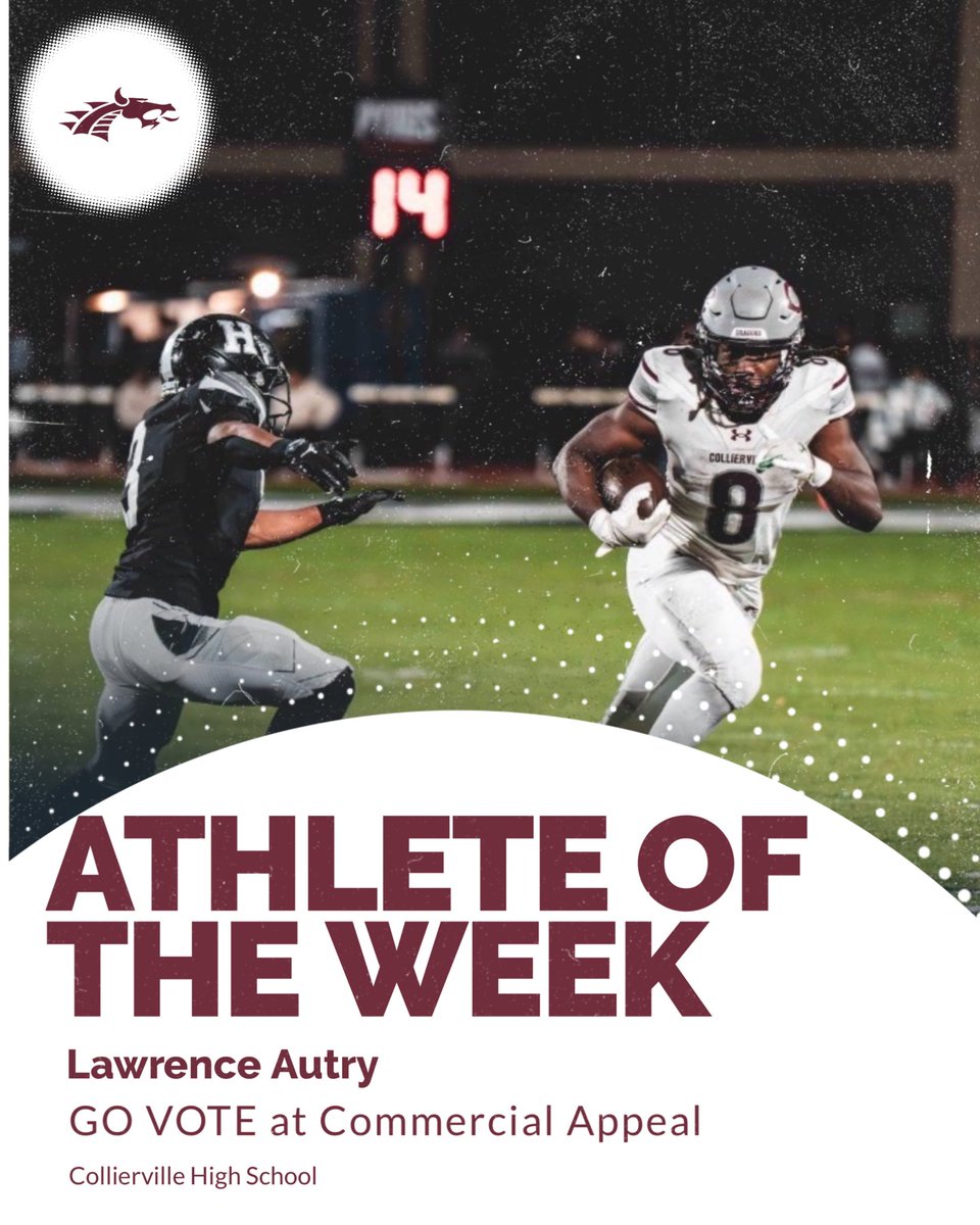 Dragon Nation GO VOTE Lawrence Autry for Commercial Appeal Boys Athlete of the Week‼️‼️ <a href="/lawrence_autry/">Lawrence Autry</a> 

commercialappeal.com/story/sports/h…