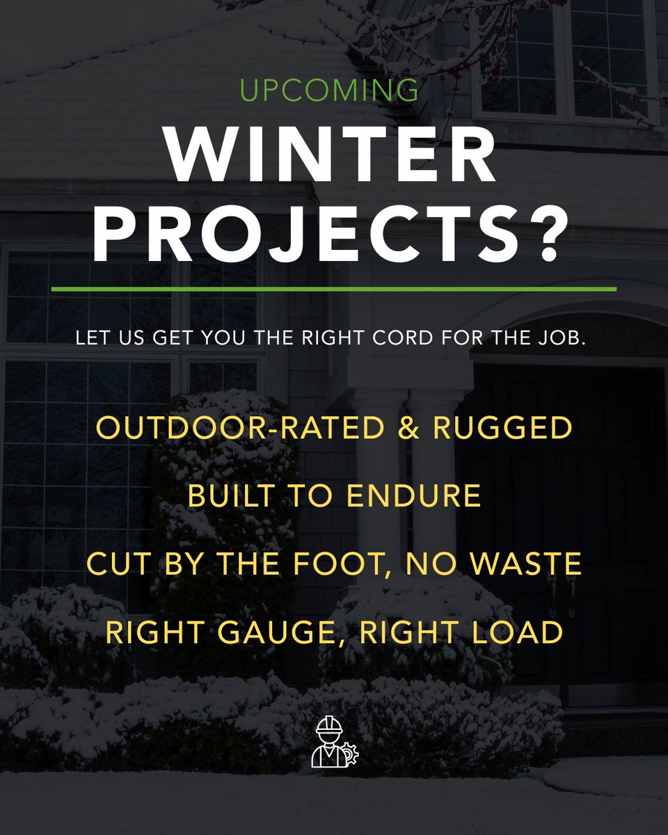 wire_and_cable's tweet image. Cold weather doesn’t mean slowing down your to-do list. It just means using the right tools for the job. ❄️💪 

We have everything you need to power through your winter projects safely &amp;amp; efficiently.

Shop now: hubs.ly/Q03Np1lv0

#WinterProjects #DIYSeason #ExtensionCords