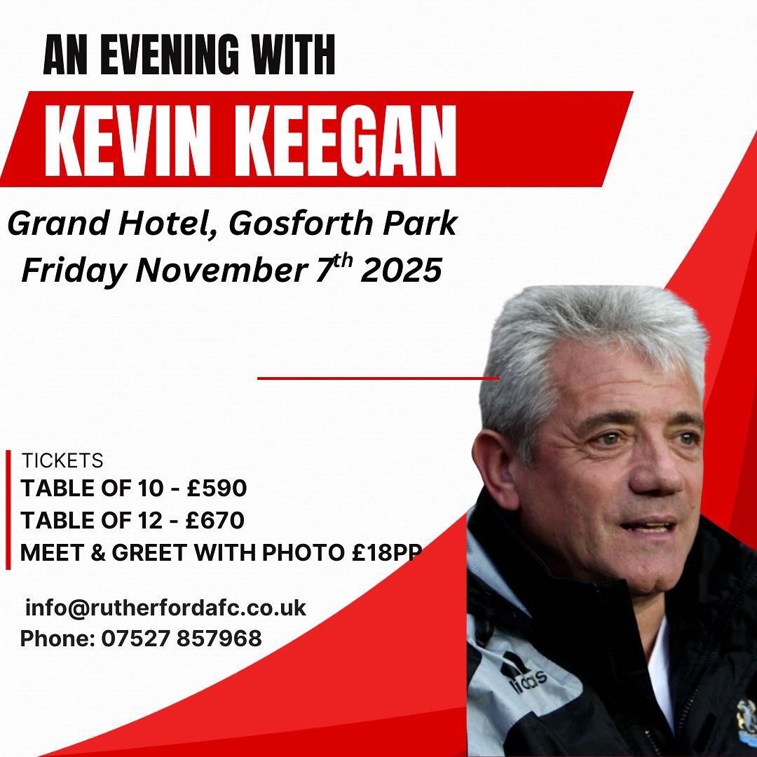 CraigHope_DM's tweet photo. 🗓️ An evening with Kevin Keegan in Newcastle this Friday…

⬇️ Full details below https://t.co/rHrnGLkQ0P
