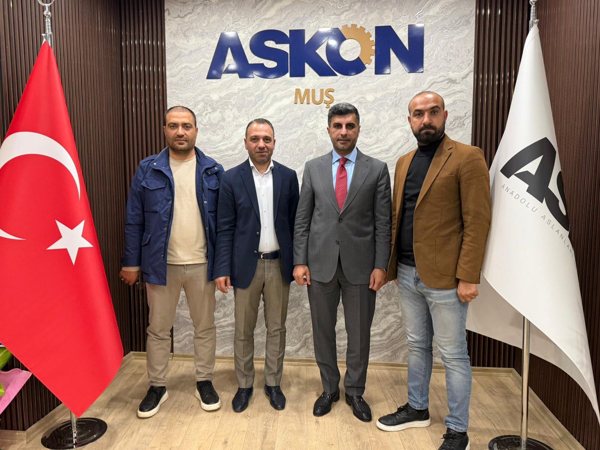 ASKON Anadolu aslanları işadamları derneği Muş Şube Başkalığına atanan Serkan KARADAĞA’a kurul başkanım Kerem YILDIRIM Başkan yardımcılarımız Kenan GÜRTÜRK ve Ramazan ATILGAN hayırlı olsun ziyaretinde bulundular .