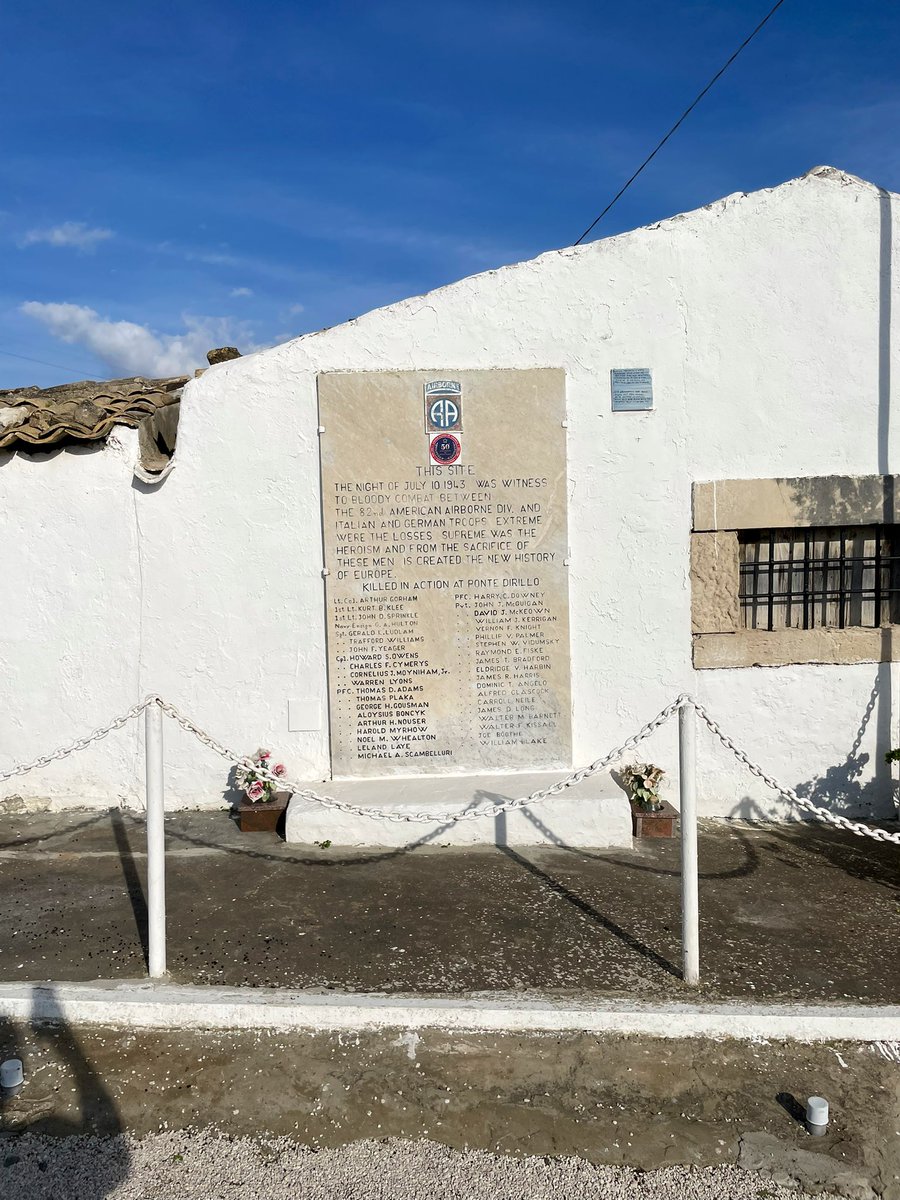 Yesterday we started at Primosole Bridge before heading off to the US area of landings for Operation Husky, Sicily….