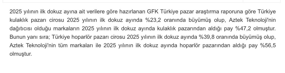 SirketBilgileri's tweet image. #aztek | Aztek Teknoloji

✅ GFK Türkiye pazar verileri