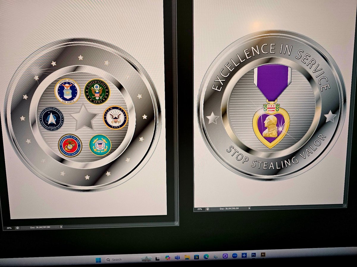 Valor Coin in silver w/Purple Heart (non final). immutable, sonic signature with our Inaudible Tones and utilities including access to benefits and exclusive rewards and resources. Crypto utility coins for Veteran’s day 2025! #dvlt #endstolenvalor Thank you USAF Veteran and