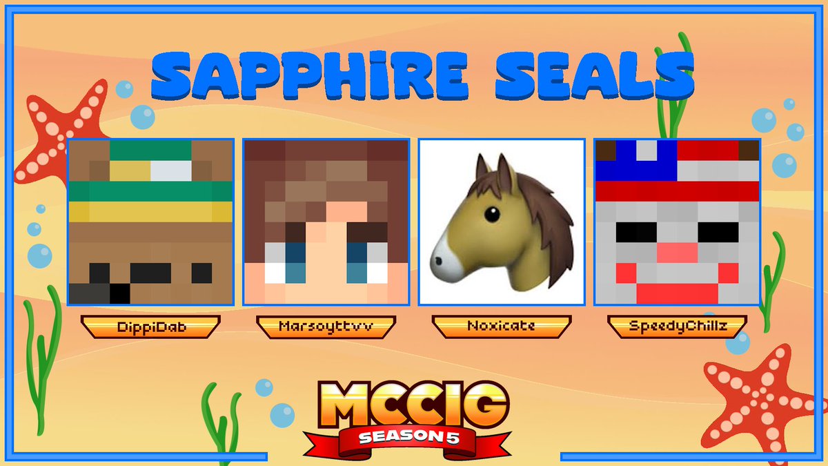 mccigamers's tweet photo. Announcing the Sapphire Seals:

DippiDab, Marsoyttvv, Noxicate and SpeedyChillz

Watch them compete on November 15th at 7pm. https://t.co/VSUuNFYKRR