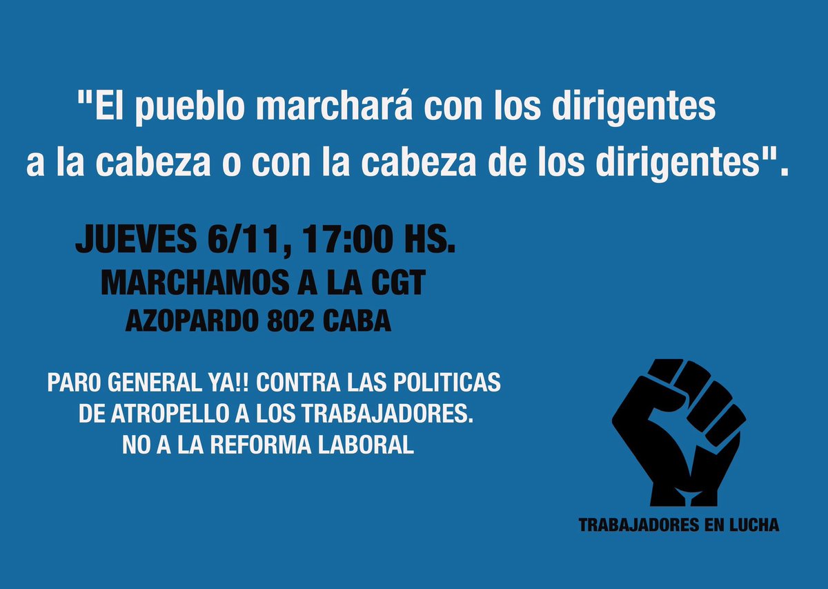🔥URGENTE‼️🚨

JUEVES 6/11
17hs

MARCHA A LA CGT

A MOVER EL CULO GORDOS HDMP‼️‼️‼️‼️

✊🏽