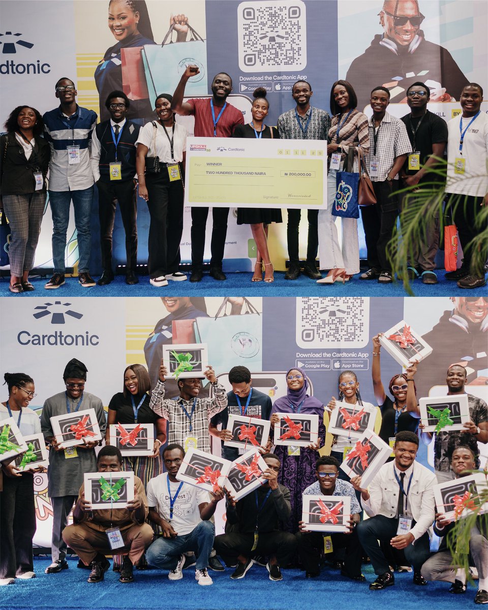 cardtonic's tweet image. This was one for the books. ❤️
#Usecardtonic #UpskillwithCardtonic #UpskillPrizeGivingCeremonyRecap