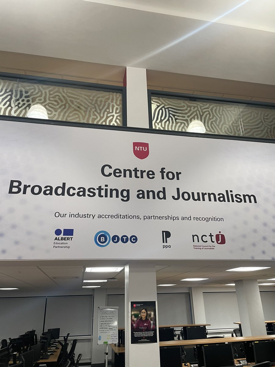 Really enjoyed spending Friday with the journalism 3rd year students at <a href="/NottmTrentUni/">Nottingham Trent University</a> working on their newsday. Was really impressed with the standard of their work, producing hourly news bulletins plus a 15 min news programme including a live reporter, a two way &amp; packages.