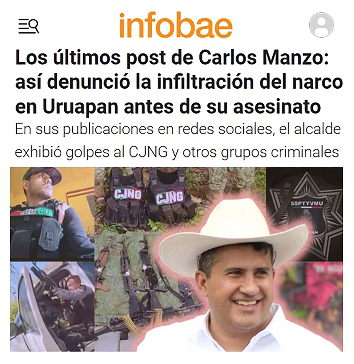 ✍EXALCALDE ASESINADO
su postrer testimonio digital:
tinyl.co/3uej 
@Infobae, <a href="/infobae/">infobae</a>mexico