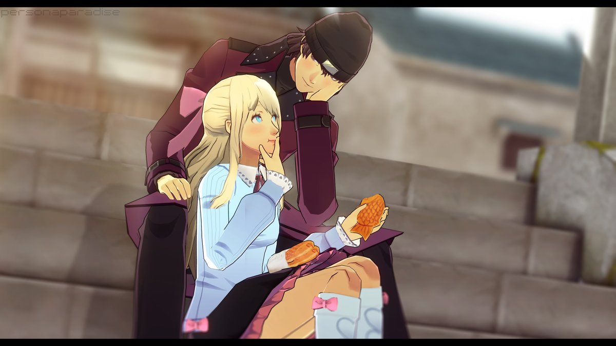 personaparadise's tweet image. Precious moments at Naganaki Shrine 💕 | Cxmm for @unasbasement 

#Persona3 #P3