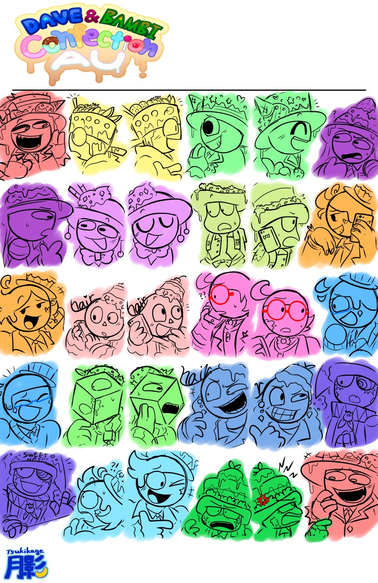 tukikage_1128's tweet photo. The Gossip
(sry it's too lazy)
#DnB_Confection_AU https://t.co/69A5r3mgkE