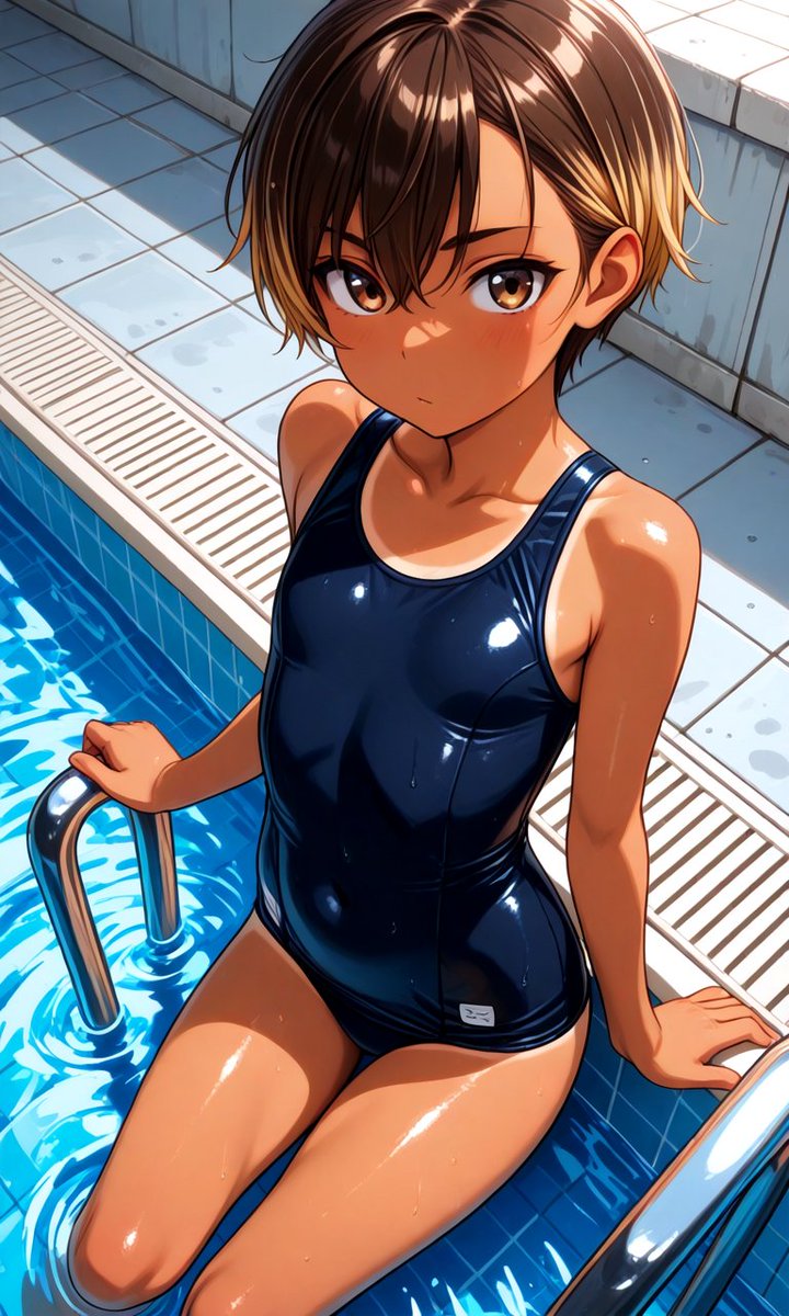 rasutoneko's tweet image. #日曜スク水部みた人も部員になる
#AIイラスト
(=ﾟωﾟ)ﾉ日焼けボーイッシュちゃん