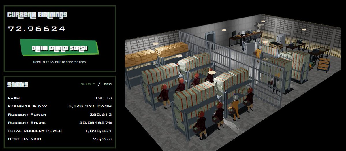 RoelHendr's tweet image. Every day updating my heist and upgrading my robbers on @Robdotfun

I’m making almost 5K $CASH per day, approx 0.13 #BNB per day!  Free 💰💰💰, doing nothing!  

Visit the website and start playing! You are still early

You can use my code to participate👇
rob.fun/?ref=ROELHEND