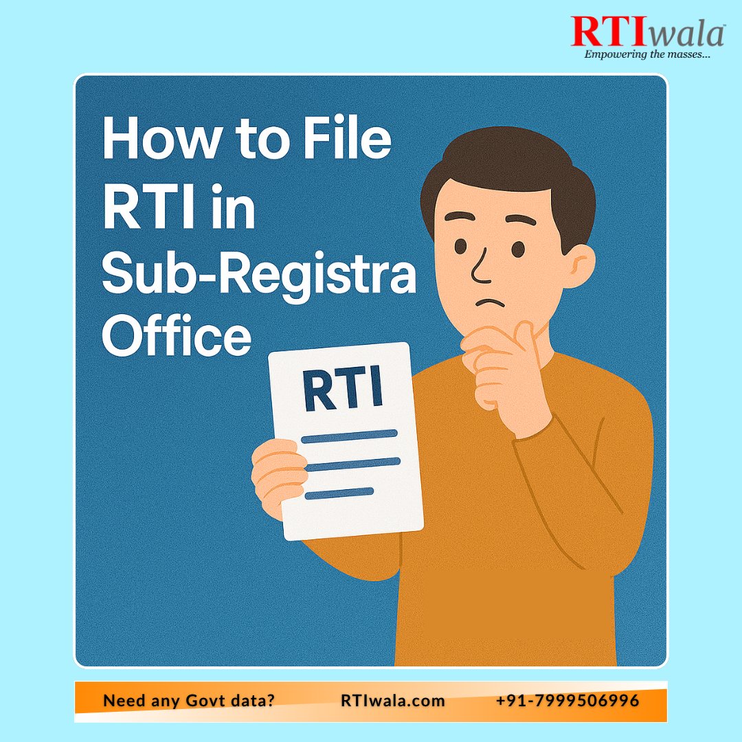 rtiwalaofficial's tweet image. 🏠 Bought a property but still waiting for registration or certified copy?

You can file an RTI in Sub-Registrar Office to get official records.

Learn the full process 👇
🔗 rtiwala.com/content/how-to…

#RTIwala #SubRegistrar #PropertyRecords