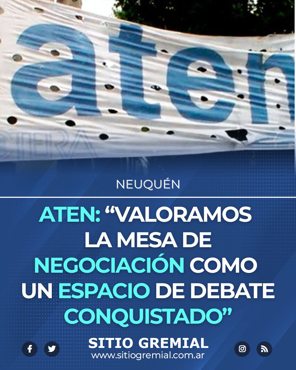 🗞 𝗔𝗧𝗘𝗡: ❞𝗩𝗮𝗹𝗼𝗿𝗮𝗺𝗼𝘀 𝗹𝗮 𝗺𝗲𝘀𝗮 𝗱𝗲 𝗻𝗲𝗴𝗼𝗰𝗶𝗮𝗰𝗶𝗼́𝗻 𝗰𝗼𝗺𝗼 𝘂𝗻 𝗲𝘀𝗽𝗮𝗰𝗶𝗼 𝗱𝗲 𝗱𝗲𝗯𝗮𝘁𝗲 𝗰𝗼𝗻𝗾𝘂𝗶𝘀𝘁𝗮𝗱𝗼❞ - 𝗦𝗜𝗧𝗜𝗢 𝗚𝗥𝗘𝗠𝗜𝗔𝗟
.
▶ sitiogremial.com.ar/nota/36709/ate… 
.
<a href="/AtenPrensa/">#aten</a> 
.