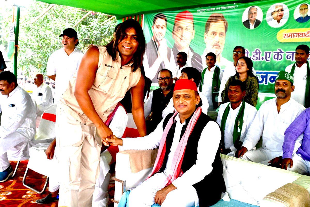 बिहारी टार्जन राजा यादव PDA के मसीहा अखिलेश यादव जी के साथ.🔥❣️