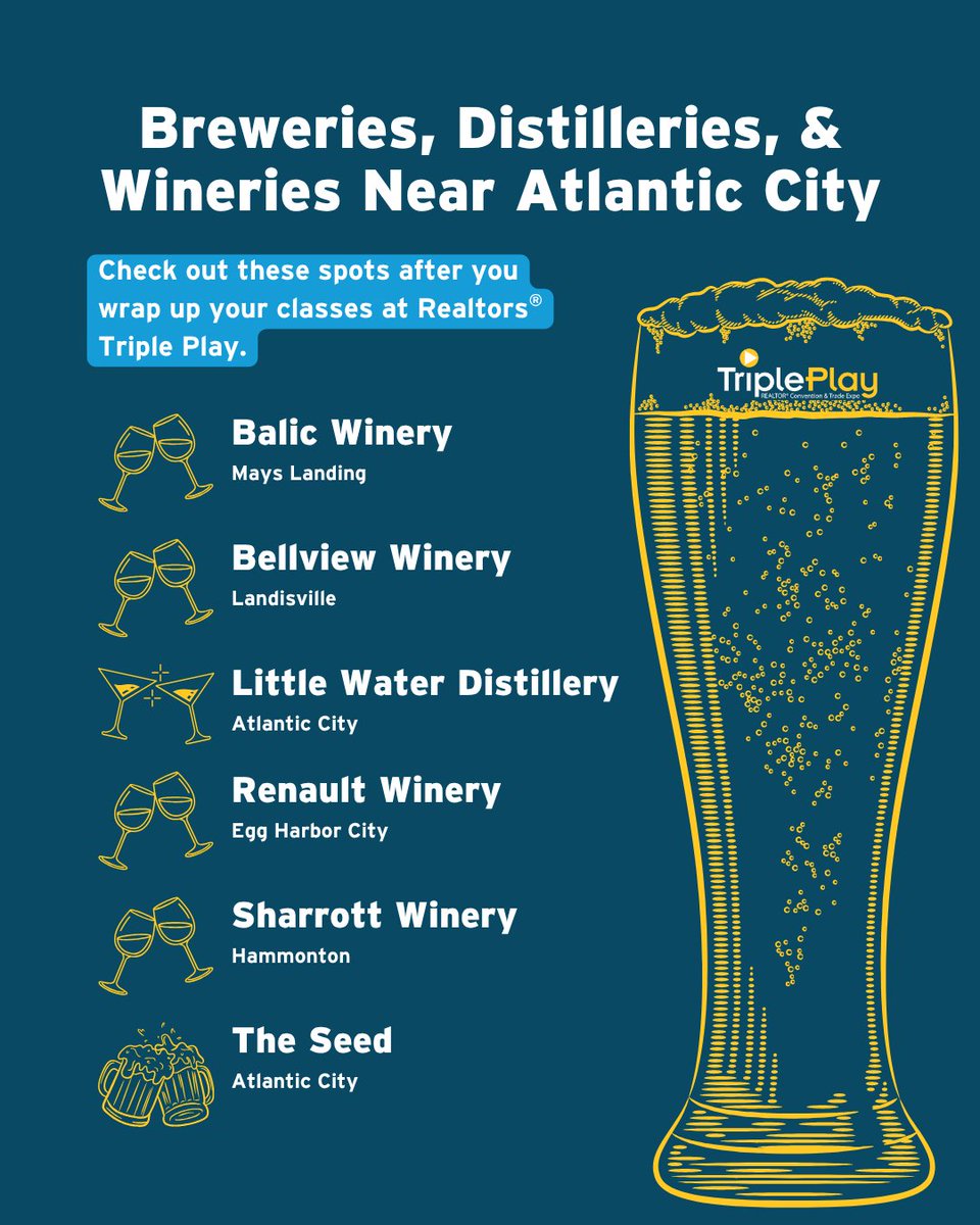 Welcome to the Garden State and experience all it has to offer while you're in Atlantic City for Realtors® Triple Play. Secure your spot today and take part in the 25th Triple Play at realtorstripleplay.com
