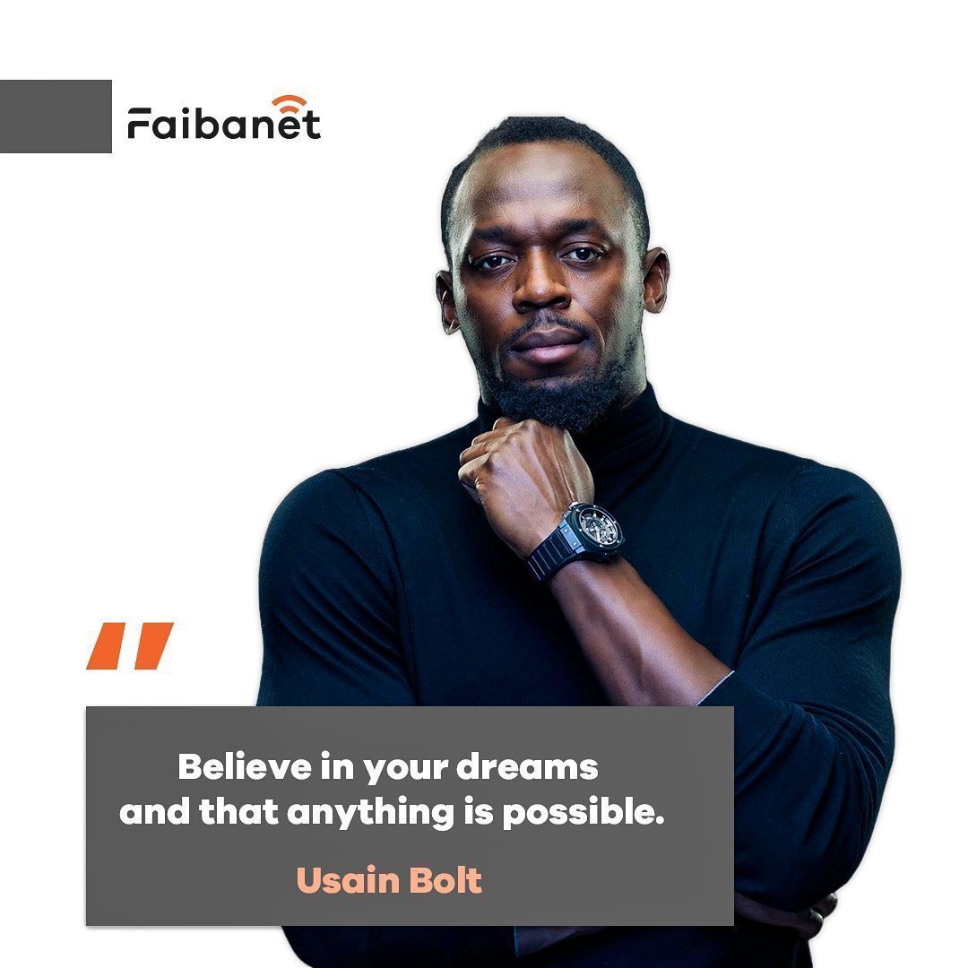 faibanet's tweet image. Your dreams are always within reach, all you need is faith.

This week, take that first step towards making them happen and like Usain Bolt, trust your pace, your power and the possibility within you.

We wish you an amazing week ahead🧡

#UnlimitedInternetExperience…