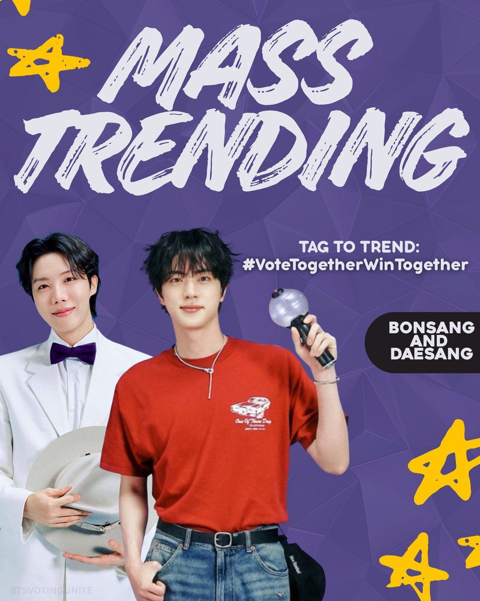 01Btsxarmy's tweet photo. ✨ MASS TRENDING PARTY STARTS NOW ✨

We need more force to vote for MAMA 2025. Let's make our voice be heard to all ARMYs around the world. 

Use the hashtag to trend: 
#VoteTogetherWinTogether https://t.co/ggWXg6rmDH