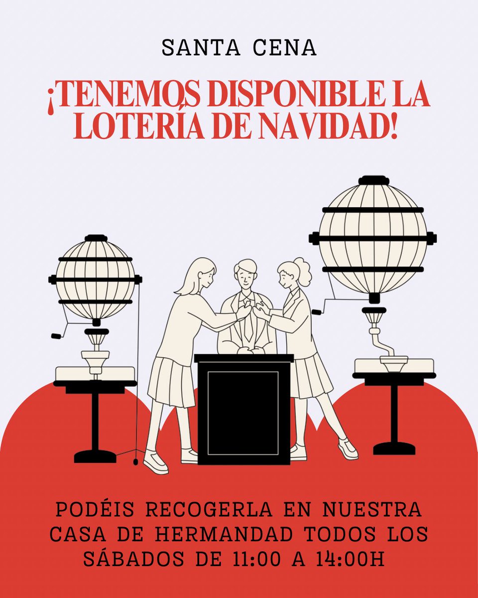 ¡Sigue disponible la Lotería de Navidad!
Recordamos a todos los hermanos que pueden pasar por la Casa de Hermandad para recoger su participación de la Lotería de Navidad.
¡No te quedes sin ella y colabora con tu Hermandad!